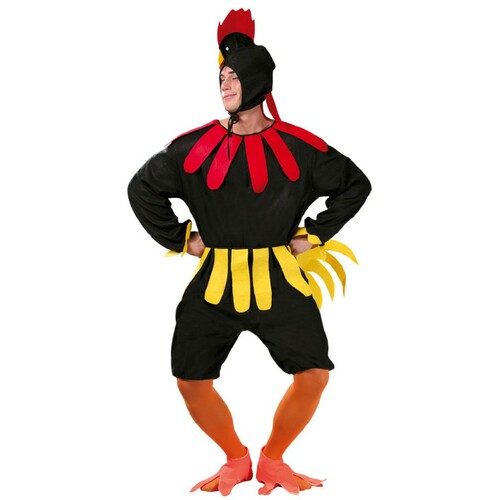 Hahn Kost�m schwarzer Gockl f�r Herren