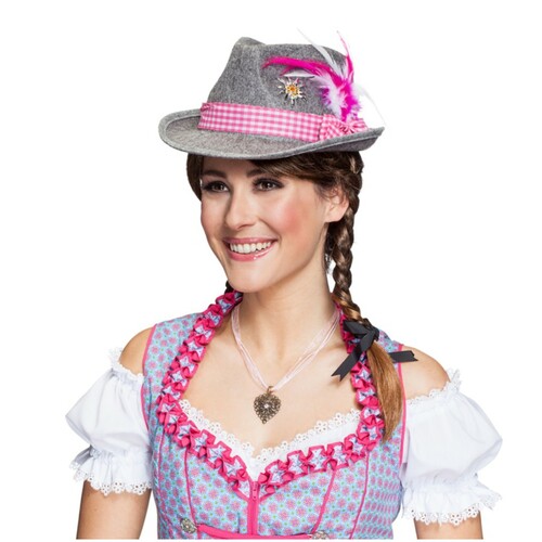 Trachtenhut Moni pink Oktoberfest Zubeh�r