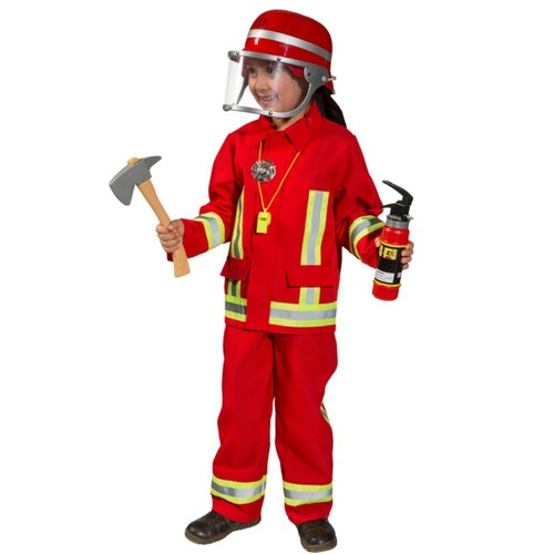 Feuerwehr Kost�m Tim Uniform rot f�r Kinder