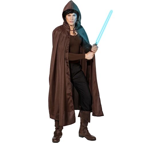 Mittelalter Umhang Langer Brauner Mantel mit Kapuze f�r Herren