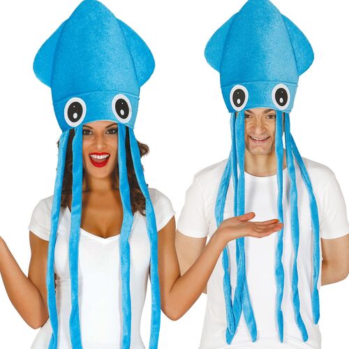 Tintentisch Hut Qualle Blau KW 60 cm Kost�m-Zubeh�r f�r Erwachsene