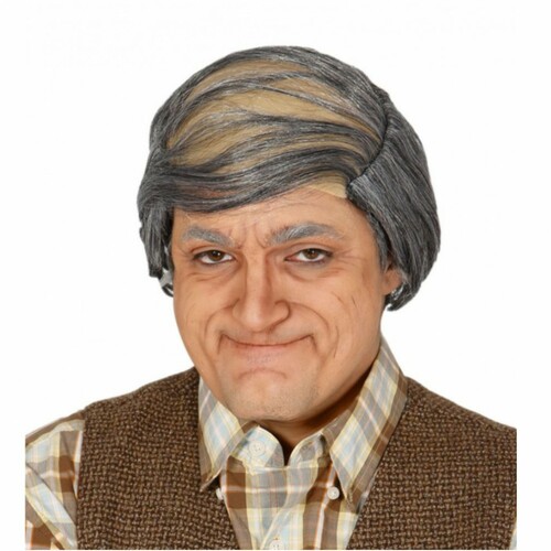 Opa Per�cke mit Glatze und gek�mmten Seitenscheitel grau f�r Herren