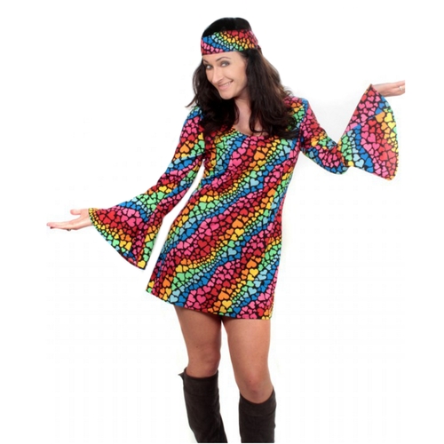 Hippie Kost�m Lea bunt f�r Damen