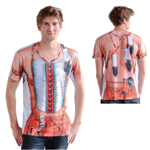 Indianer Kost�m T-Shirt bedruckt f�r Herren