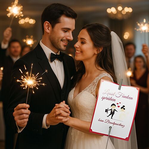 Hochzeit Wunderkerzen Set Brautpaartanz 40 Karten & 40 Wunderkerzen Er�ffnungstanz