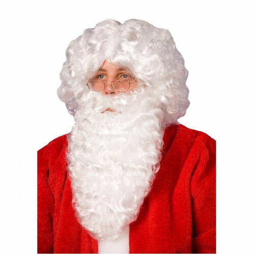 Weihnachtsmann Bart 35 cm lang und Per�cke wei� f�r Erwachsene