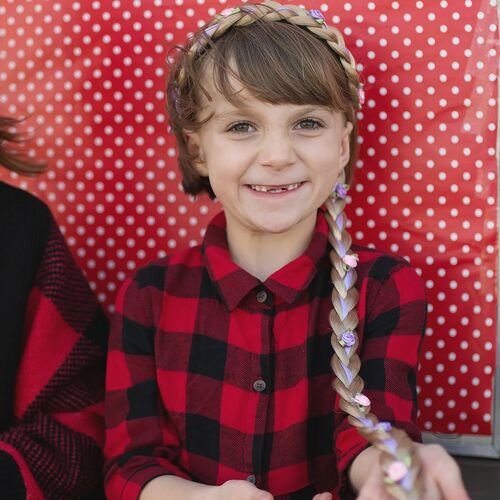 Rapunzel-Zopf blond mit Haarreif 70 cm f�r Kinder