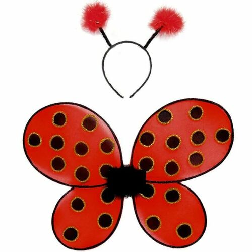 Marienk�fer-Set Kost�m Fl�gel und Haarreif f�r Kinder