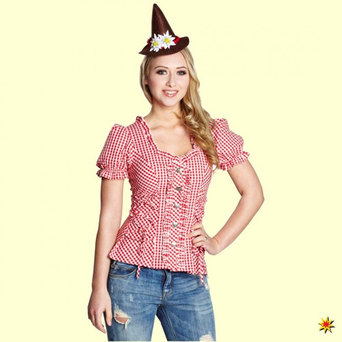 Damen Trachtenbluse kariert 