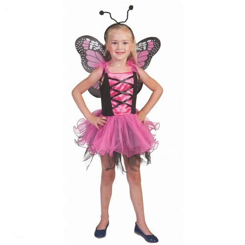 Schmetterling Kost�m pink f�r Kinder
