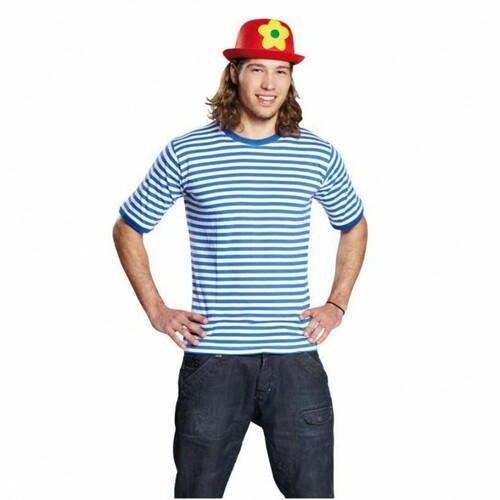 Kurzarm Ringelshirt blau-wei� gestreift f�r Erwachsene