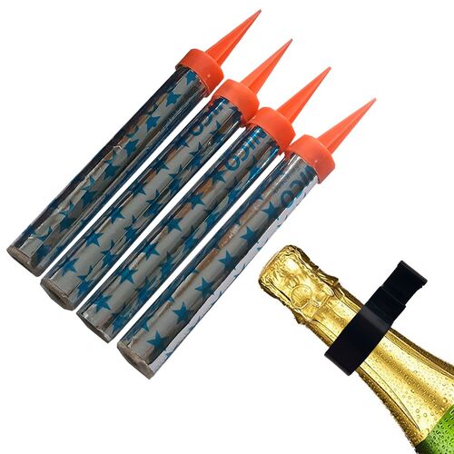 Sektflaschen-Clip mit 4 Eisfont�nen, 30 Sek.