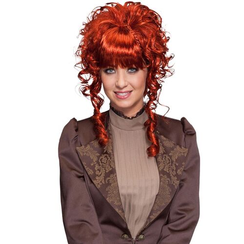 Per�cke Barock Hofdame Lina Mahagoni gelockt f�r Damen