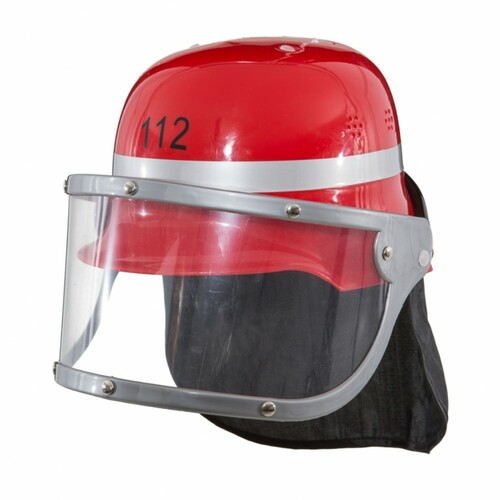 Feuerwehrhelm rot f�r Kinder KW 56 cm Kost�m-Zubeh�r