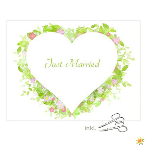 Herzlaken Blumenwiese zum Ausschneiden Hochzeitslaken