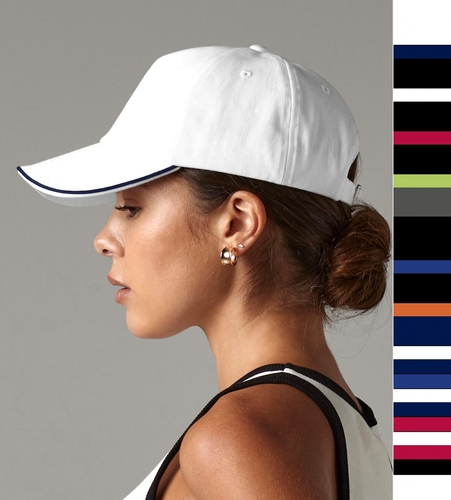 4er Pack Authentic 5 Panel Cap - Piped Peak