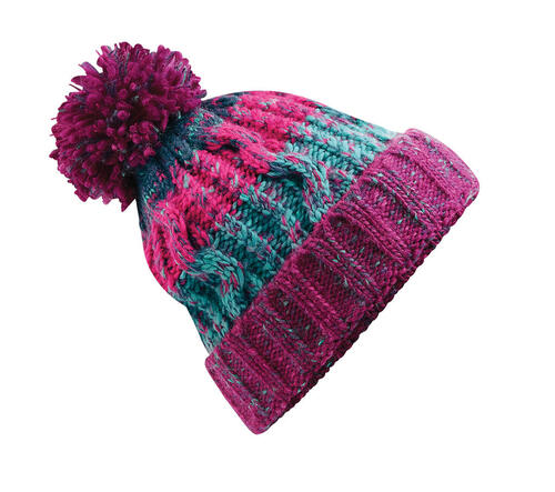 2er Pack Corkscrew Pom Pom Beanie 
