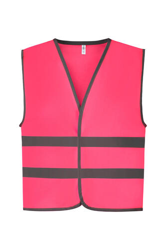 4er Pack Kids Fluo Reflective Border Waistcoat 