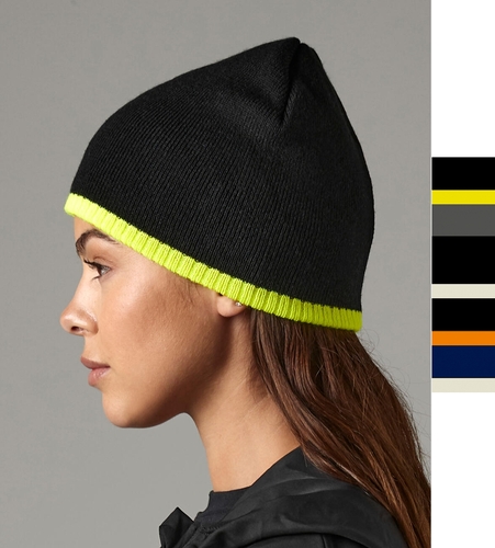 4er Pack Two-Tone Beanie Knitted Hat