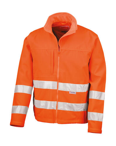 Result High-Viz Herren Softshelljacke wind- und wasserdicht EN471 Klasse 2R117 
