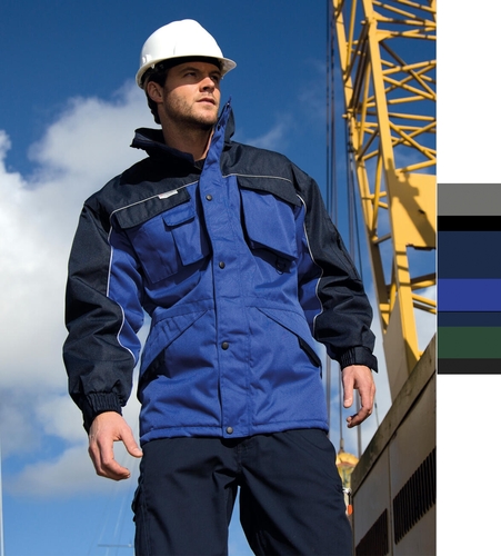 Result Herren Work Guard Jacke winddicht 3M Reflektor Heavy Duty Combo R072X NEU