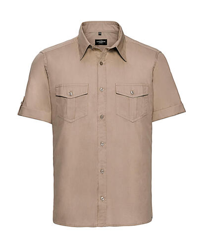 Russell Europe Herren Hemd Roll Sleeve Shirt Baumwolle S-4XL R-919M-0 NEU 