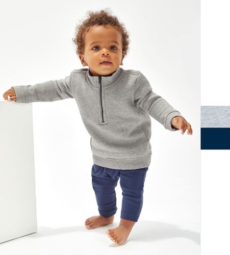 Babybugz Baby Quarter Zip Sweat BZ66 Kinder Sweatjacke NEU