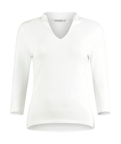 Kustom Kit Regular Fit Mandarin Collar Top 3/4 Sleeve KK785 Damen Langarm T-Shirt 
