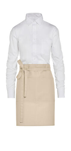 SG Accessories - BISTRO BRUSSELS - Short Recycled Bistro Apron with Pocket JG14P-REC Damen Bistro Arbeitskleidung 