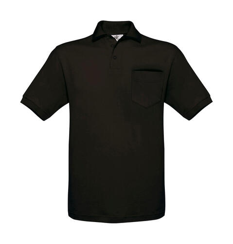 B&C Herren Poloshirt Brusttasche Baumwolle Safran Pocket Polo NEU 