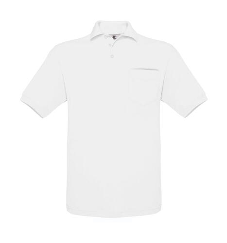 B&C Herren Poloshirt Brusttasche Baumwolle Safran Pocket Polo NEU 