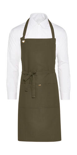SG Accessories - BISTRO PROVENCE - Eyelet Bib Apron with Pocket JG16P-CA-Bib Damen Bistro Arbeitskleidung 
