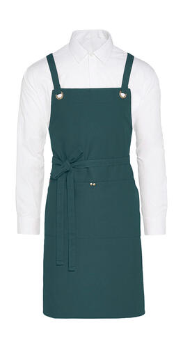 SG Accessories - BISTRO PROVENCE - Crossover Eyelets Bib Apron with Pocket JG16P-CA-CrossBib 