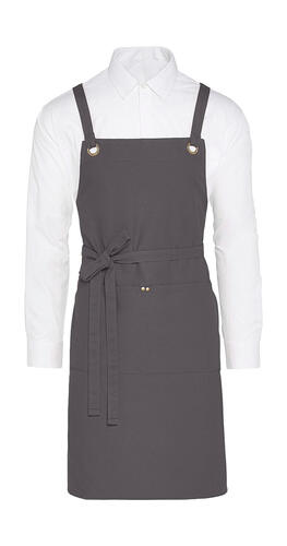 SG Accessories - BISTRO PROVENCE - Crossover Eyelets Bib Apron with Pocket JG16P-CA-CrossBib 