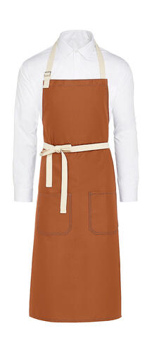 SG Accessories - BISTRO SANTORINI - Contrasted Bib Apron with Pocket JG17P-Bib Herren Bistro Arbeitskleidung 