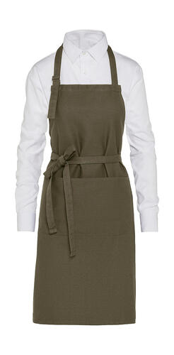 SG Accessories - BISTRO LISBON - Organic Heavyweight Bib Apron with Pocket JG20P-OG Damen Herren Bistro Arbeitskleidung 