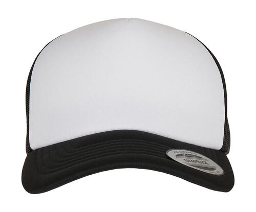 Flexfit Classic Curved Foam Trucker Cap - White Front 6320W Kappe NEU 