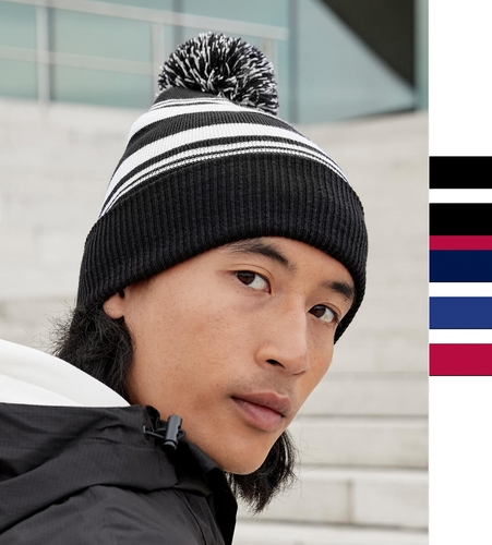 Beechfield Striped Fan Beanie B473R Beanie NEU