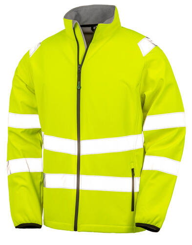Result Genuine Recycled Recycled Printable Safety Softshell R505X Damen Herren Softshell Jacke Arbeitskleidung 
