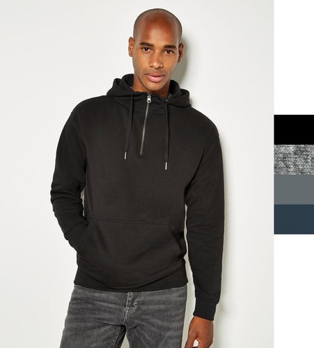 Kustom Kit Regular Fit 1/4 Zip Hoodie KK336 Damen Herren Kapuzenpullover Sweatjacke Sweatshirt