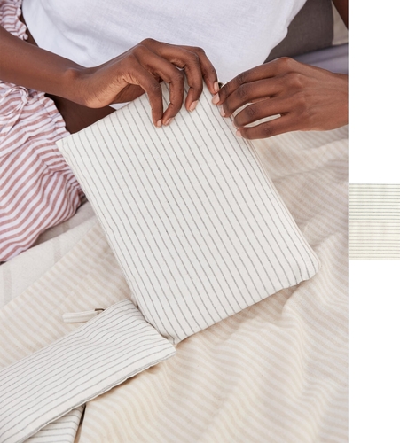 Westford Mill Striped Organic Cotton Accessory Pouch W253 Tasche NEU