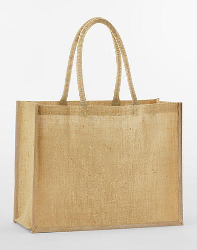 Westford Mill Natural Starched Jute Classic Shopper W470 Tasche NEU 