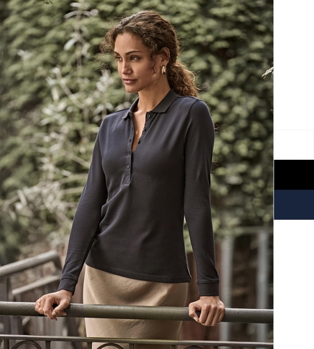 Tee Jays Damen Longsleeve Poloshirt tailliert S-3XL Luxury Stretch 146 NEU
