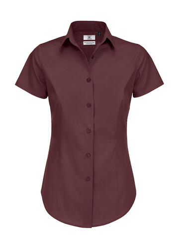 B&C Damen Popelin Bluse mit Elasthan-Anteil Black Tie SSL Women SWP24 NEU 