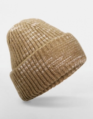 Chunky Knitted Patch Beanie 