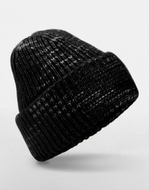 Chunky Knitted Patch Beanie 