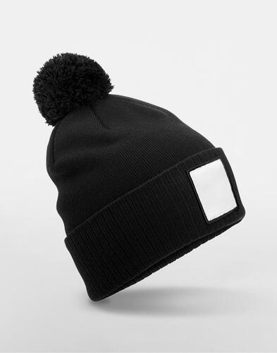 Appliqu� Patch Pom Beanie 