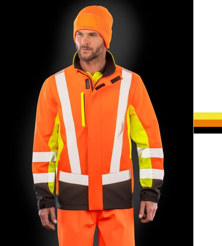 Recycled 3-Layer Printable 3-Tone Safety Softshell