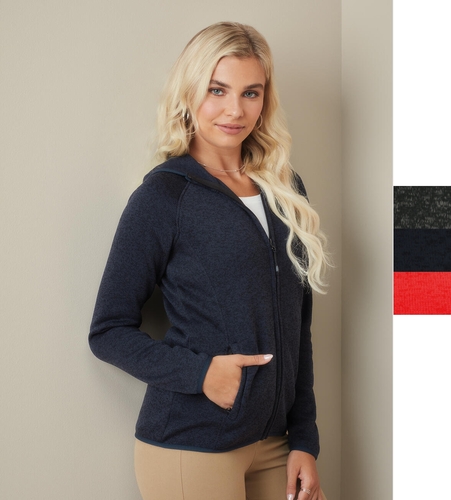 Lux Hooded Knit Fleece Jacket for women