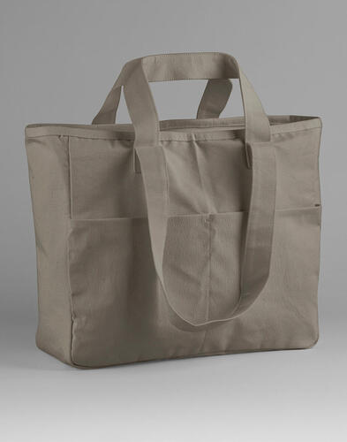 Double Handle Cargo Pocket Tote 